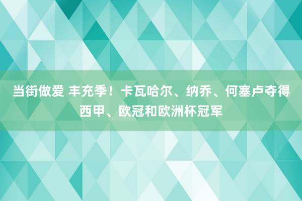 当街做爱 丰充季！卡瓦哈尔、纳乔、何塞卢夺得西甲、欧冠和欧洲杯冠军