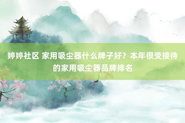 婷婷社区 家用吸尘器什么牌子好？本年很受接待的家用吸尘器品牌排名