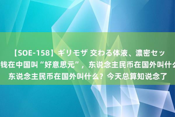 【SOE-158】ギリモザ 交わる体液、濃密セックス Ami 好意思国的钱在中国叫“好意思元”，东说念主民币在国外叫什么？今天总算知说念了