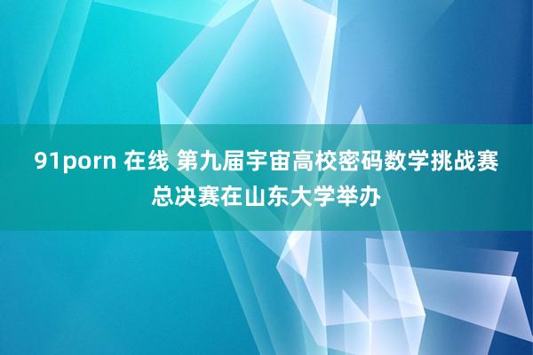 91porn 在线 第九届宇宙高校密码数学挑战赛总决赛在山东大学举办