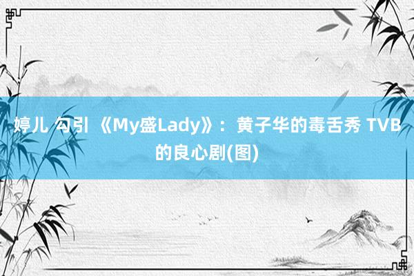 婷儿 勾引 《My盛Lady》：黄子华的毒舌秀 TVB的良心剧(图)