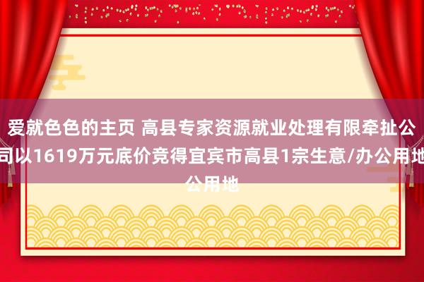 爱就色色的主页 高县专家资源就业处理有限牵扯公司以1619万元底价竞得宜宾市高县1宗生意/办公用地